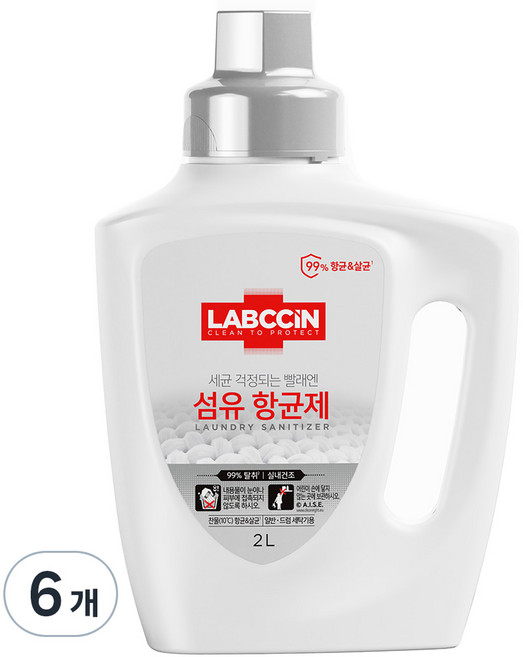 랩신 섬유항균제 상쾌한솔잎향 본품, 2L, 1개입, 6개