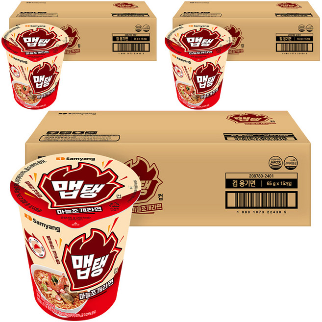 맵탱 마늘조개라면 65g, 45개