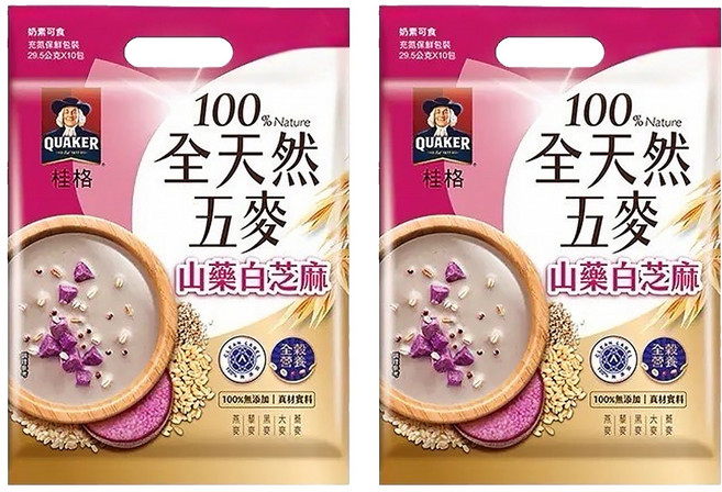 QUAKER 桂格 全天然五麥 山藥白芝麻 10入, 295g, 2袋
