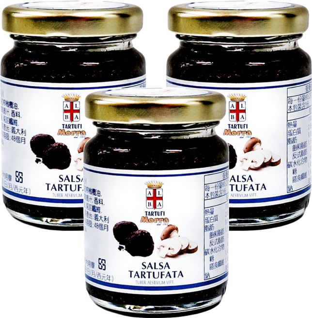 TARTUFI Morra 阿爾巴松露世家 夏季松露蘑菇醬, 80g, 3罐