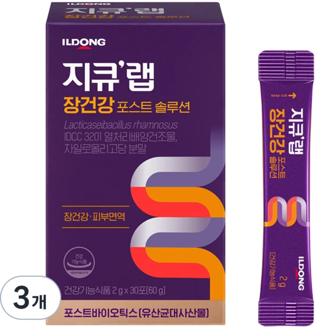 지큐랩 장건강 포스트 솔루션, 60g, 3개 - 쿠팡