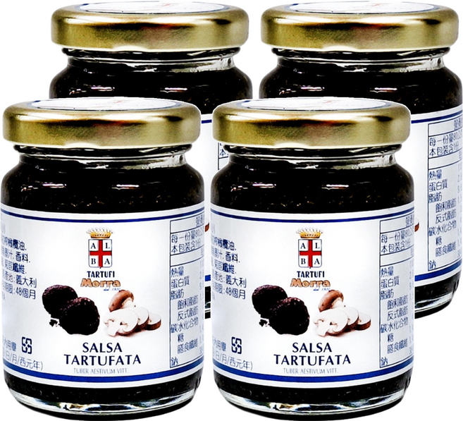 TARTUFI Morra 阿爾巴松露世家 夏季松露蘑菇醬, 80g, 4罐