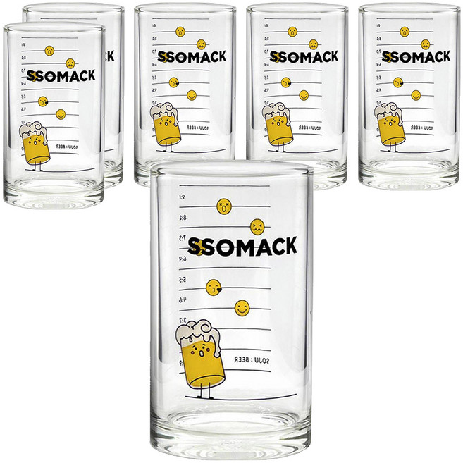 SSOMACK 燒啤杯 200ml, 6個