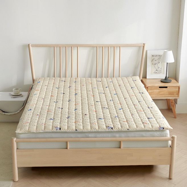 라몬떼 댕댕이 세미마이크로 전기 온수매트 커버, 베이지