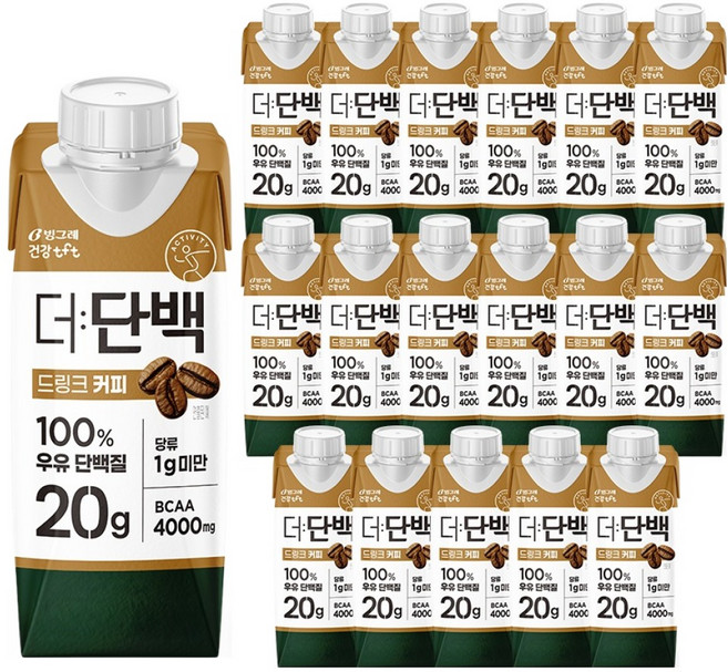 더단백 드링크 커피 A, 250ml, 18개