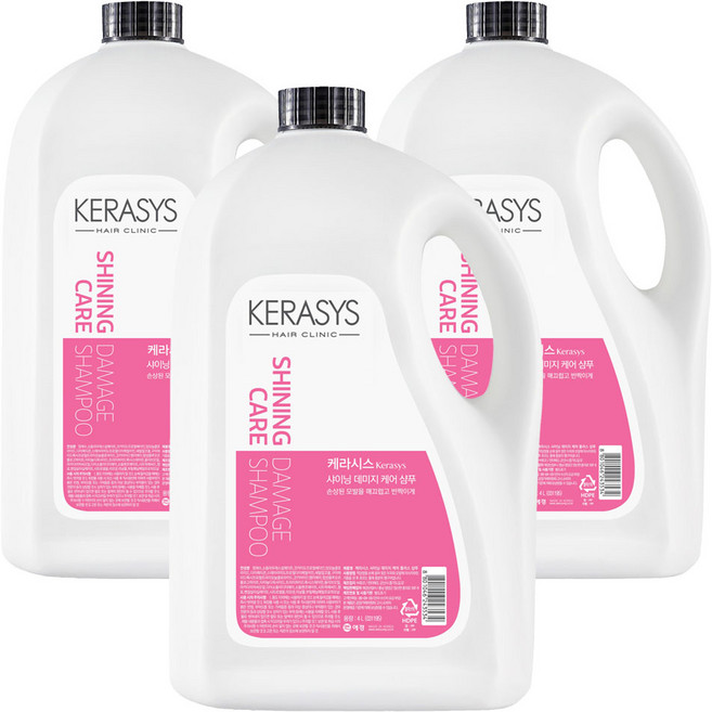 케라시스 샤이닝 데미지 샴푸, 4L, 3개