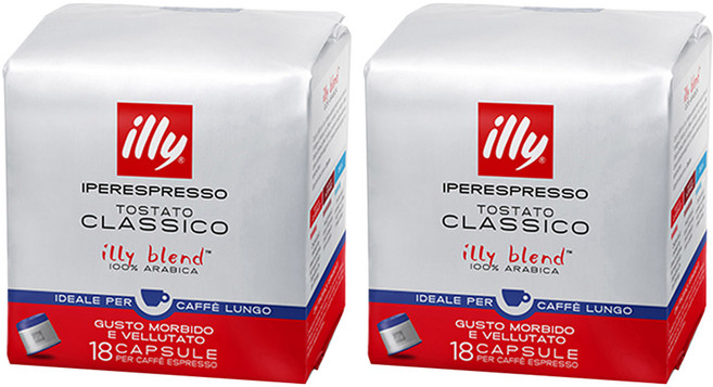 illy 意利 傳統烘焙LUNGO咖啡膠囊, 6.2g, 18顆, 2包