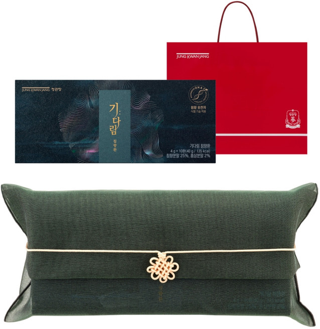 정관장 보자기 포장 기다림 침향환 10P + 쇼핑백, 40g, 1개