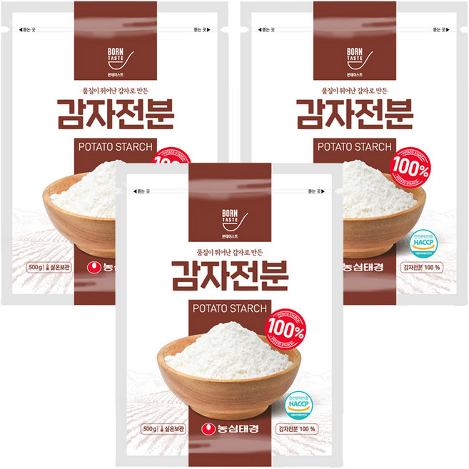 본테이스트 감자전분, 500g, 3개