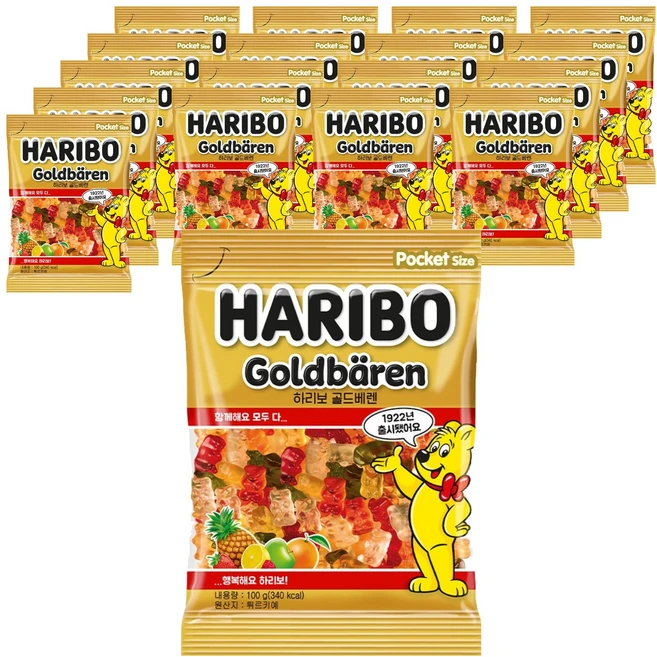 하리보 골드베렌 젤리, 100g, 18개 - 쿠팡