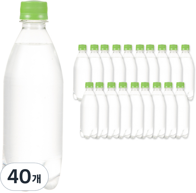 탐사 스파클링 그린애플 무라벨, 40개, 500ml