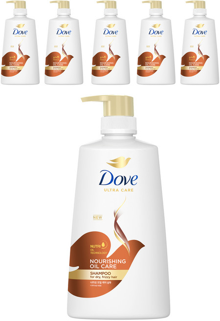 도브 너리싱오일케어 샴푸, 680ml, 6개