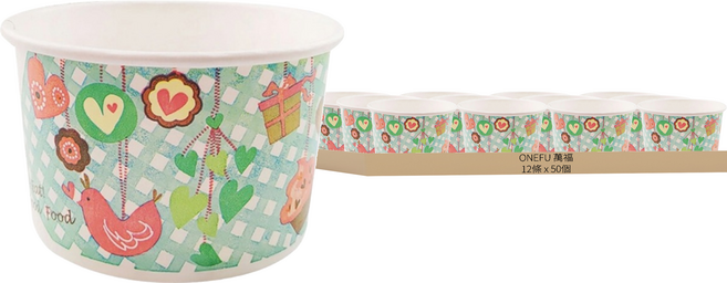 ONeFU 萬福 公版紙湯杯 750ml, 50個, 12條