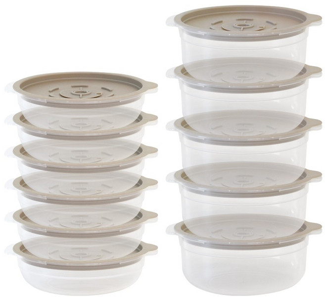 토마톰스 냉동밥 전자레인지 뚜껑 용기 450ml 6p + 600ml 5p, 그레이, 1세트