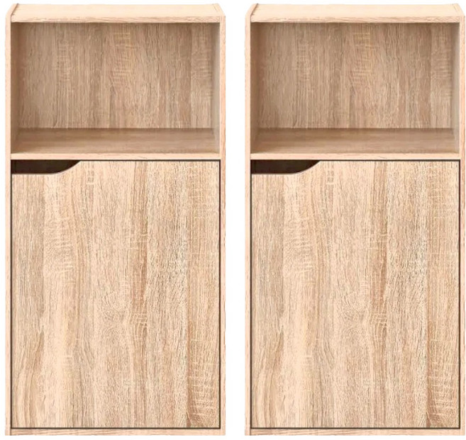 HOPMA 合馬家具 日式單門三層櫃 Set 2, 淺橡木