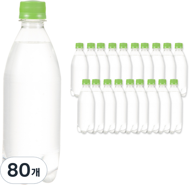 탐사 스파클링 그린애플 무라벨, 80개, 500ml