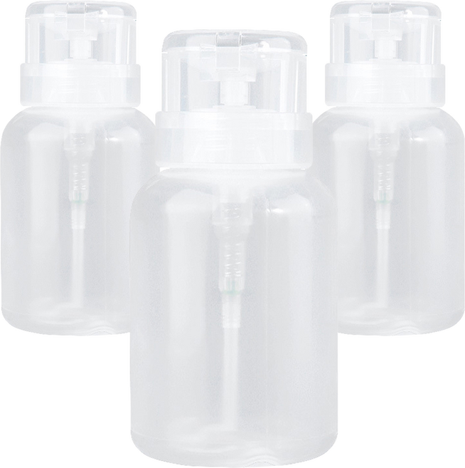 네일 디스펜서 리무버 공병 220ml, 3개, 투명