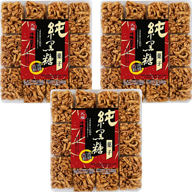 九福 黑糖沙琪瑪, 450g, 3袋