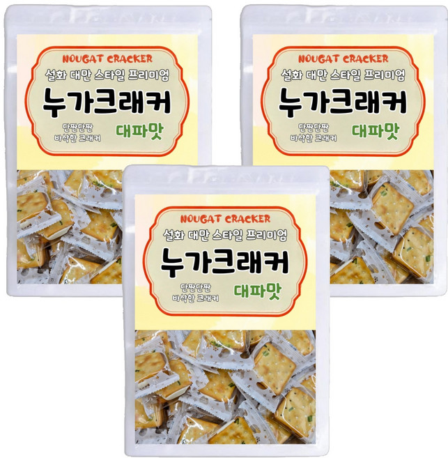 설화 대만 스타일 프리미엄 누가크래커 대파맛, 300g, 3개