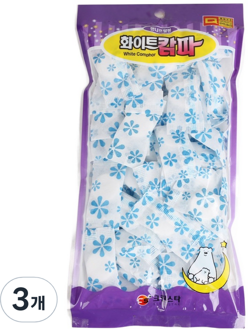 크린스타 화이트캄파 650 부직포형 서랍장 나프탈렌 탈취제 65p, 260g, 3개