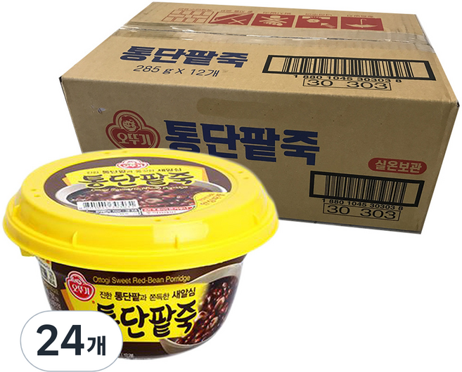 오뚜기 통단팥죽 상온, 285g, 24개