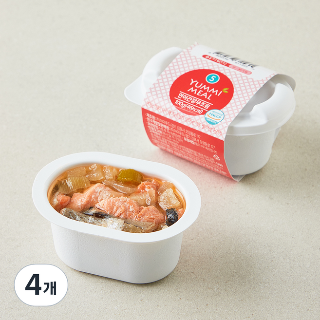 얌이밀 아기반찬 연어간장무조림, 100g, 4개