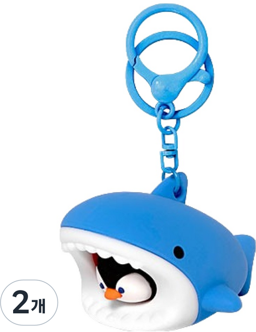 ii GEN 一正 躲貓貓鯊魚軟軟玩偶鑰匙圈 企鵝, 2個