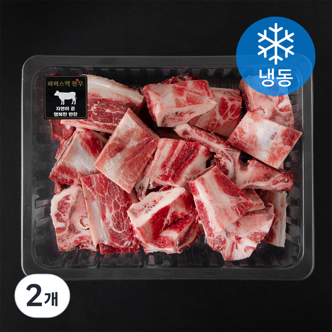 파머스팩 한우 잡뼈 탕용 (냉동), 2개, 2kg