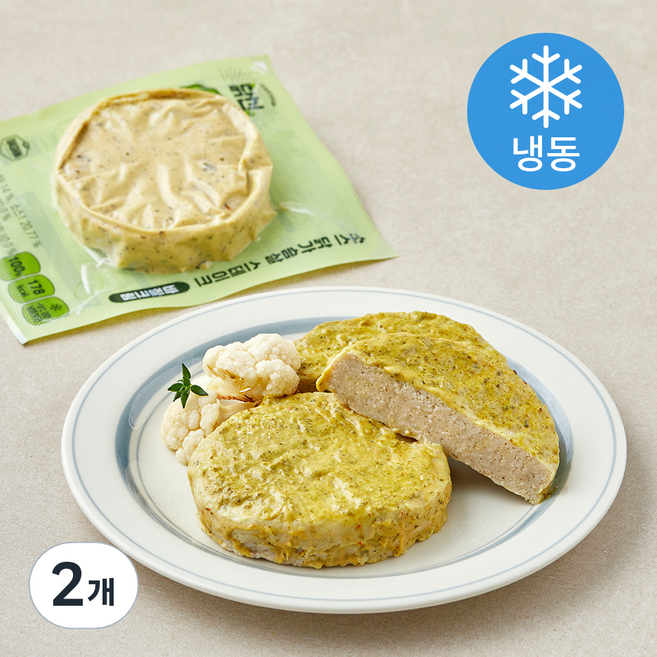 닭신 소스 닭가슴살 스테이크 바질크림 (냉동), 100g, 2개