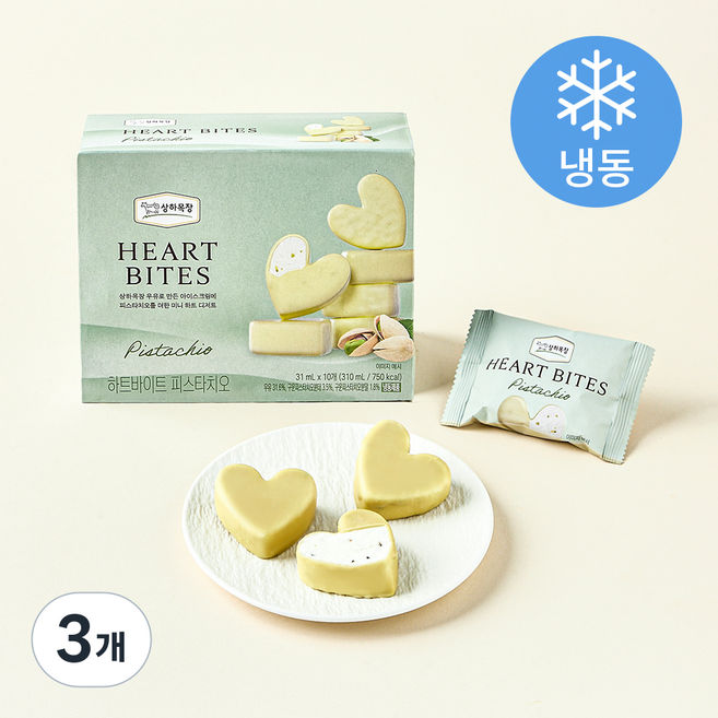 상하목장 하트바이트 피스타치오 (냉동), 31ml, 10개입, 3개