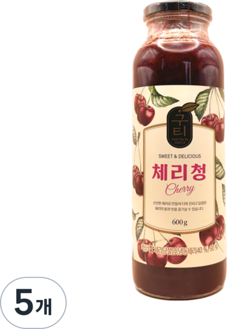 구티 체리청, 600g, 1개입, 5개