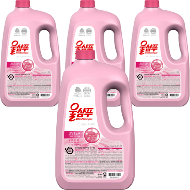 울샴푸 오리지널 본품, 3L, 4개