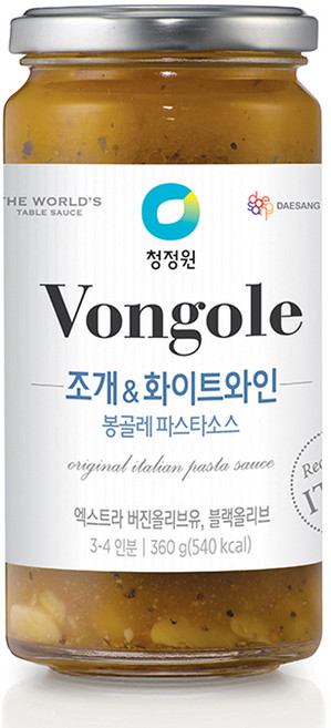 청정원 조개 앤 화이트와인 봉골레 파스타 소스, 360g, 1개