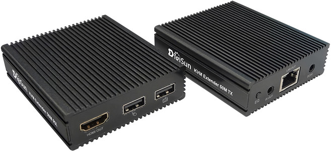 DigiSun 得揚 KE635 KVM HDMI+USB+IR 網路線訊號延長器 1080P高解析度 網線傳輸50公尺, 1個