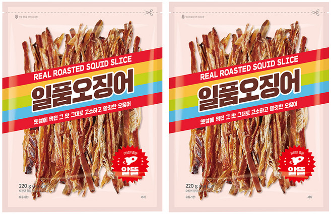 정화식품 일품오징어, 220g, 2개