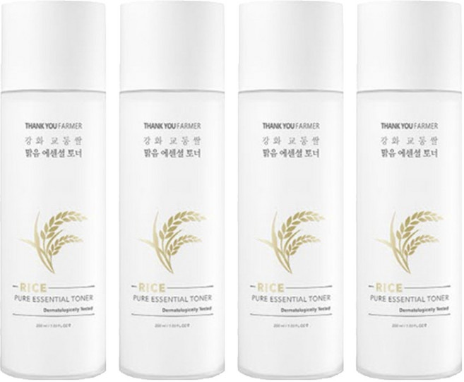 땡큐파머 강화 교동쌀 맑음 에센셜 토너, 4개, 200ml
