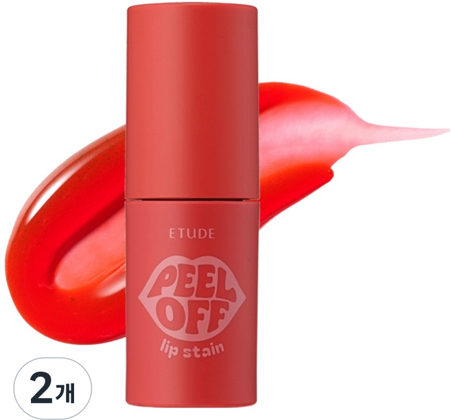 ETUDE Dear Darling 可撕式唇釉, 01 乾燥玫瑰, 2個