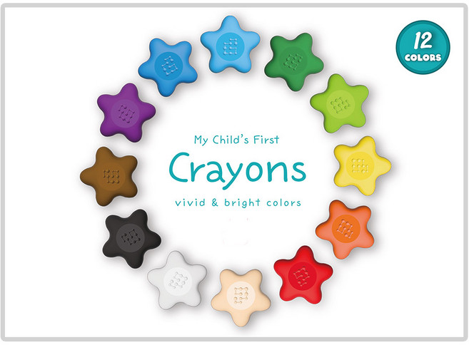 아트모아 유아용 스텔라 색연필 크레용, 12색, 1개