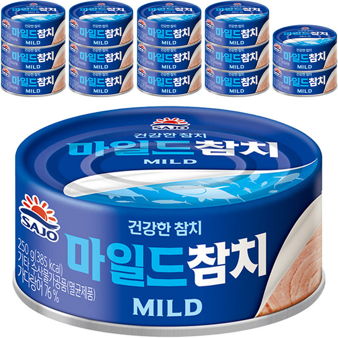 사조참치 마일드, 250g, 15개