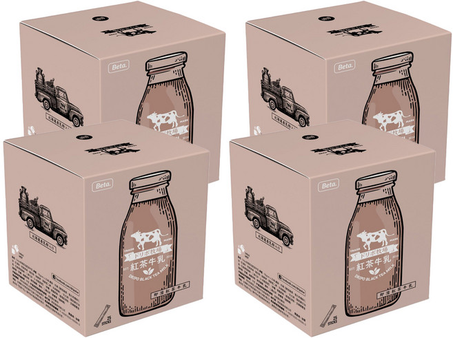 dripo ドリポ牧場紅茶 牛乳即溶飲品, 16g, 25包, 4盒