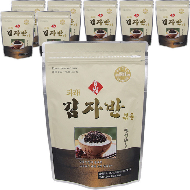 청산에 파래 김자반 볶음, 55g, 8개