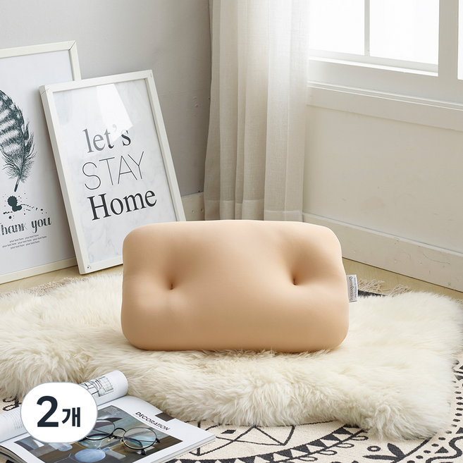 베네베딩 건빵 베개, 베이지, 2개