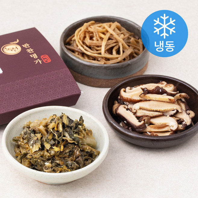 녹선 맛건표고버섯볶음 + 맛된장시래기볶음 + 건고구마순볶음 세트(냉동), 1개