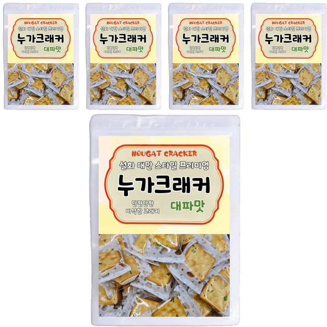 설화 대만 스타일 프리미엄 누가크래커 대파맛, 300g, 5개