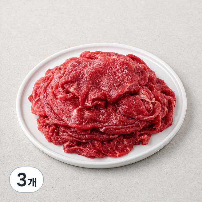 농협안심한우 1등급 정육 불고기용 (냉장), 600g, 3개