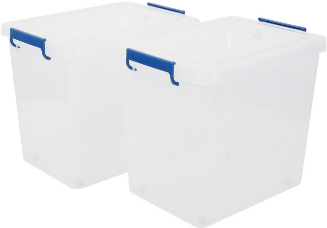 라이피스트 클라스 리빙박스, 투명 + 블루 + 블랙, 2개