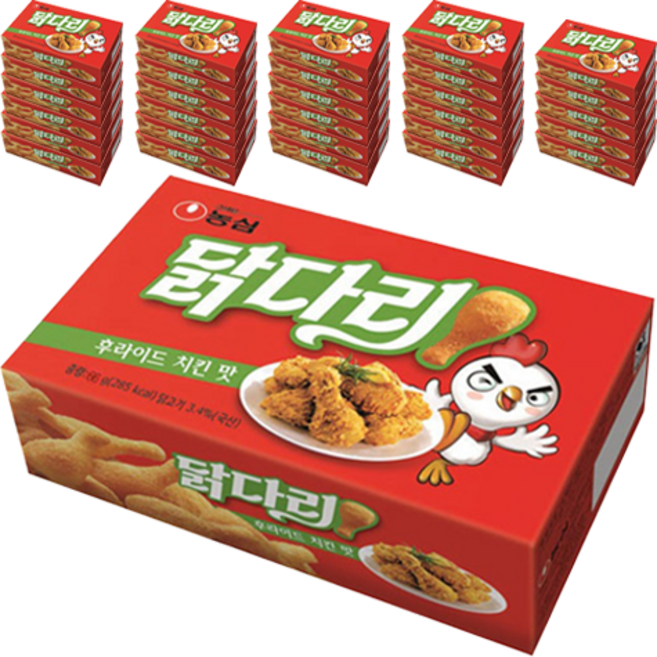 농심닭다리 후라이드 치킨맛, 66g, 40개