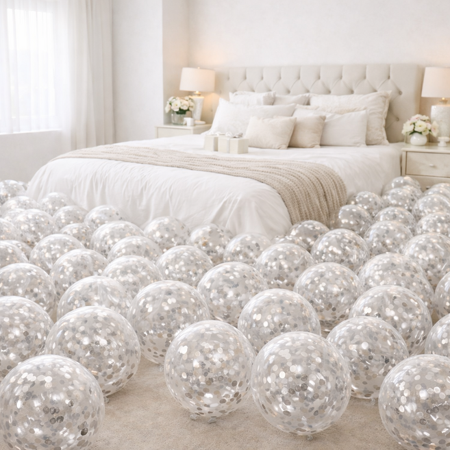 팡파티 파티풍선, 트리플 실버, 50개