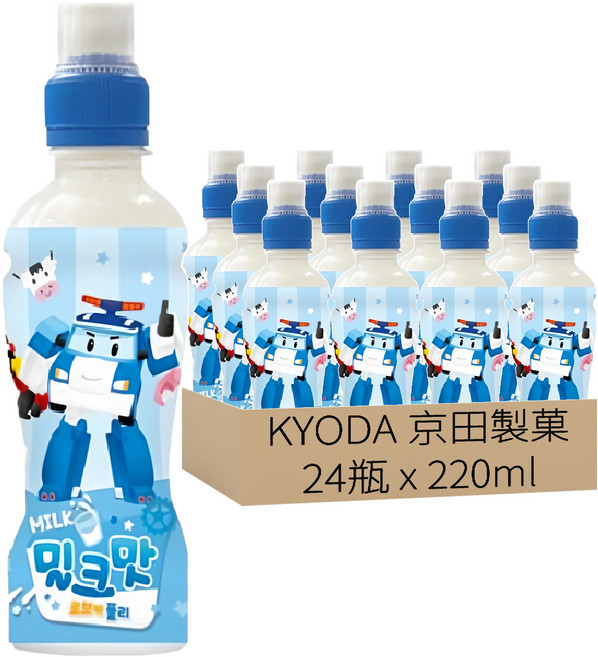 KYODA 京田製菓 波力酸乳風味飲料 牛奶口味, 220ml, 24瓶