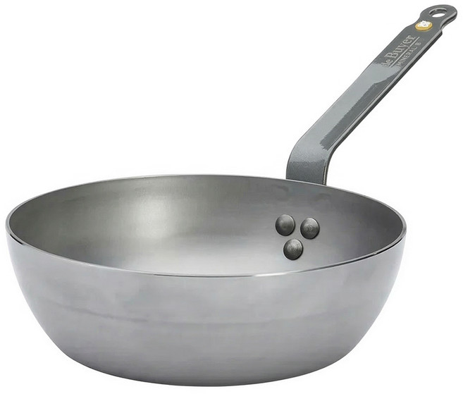 de Buyer 畢耶 原礦蜂蠟系列 單柄深煎炒鍋 適用IH爐, 24cm, 1個